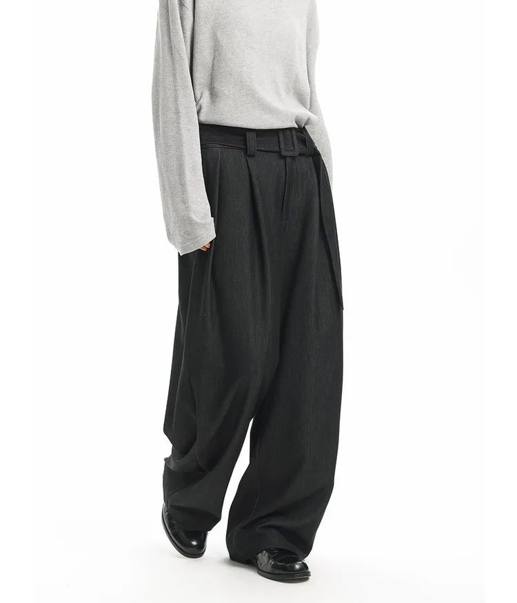 Casual pants with belt