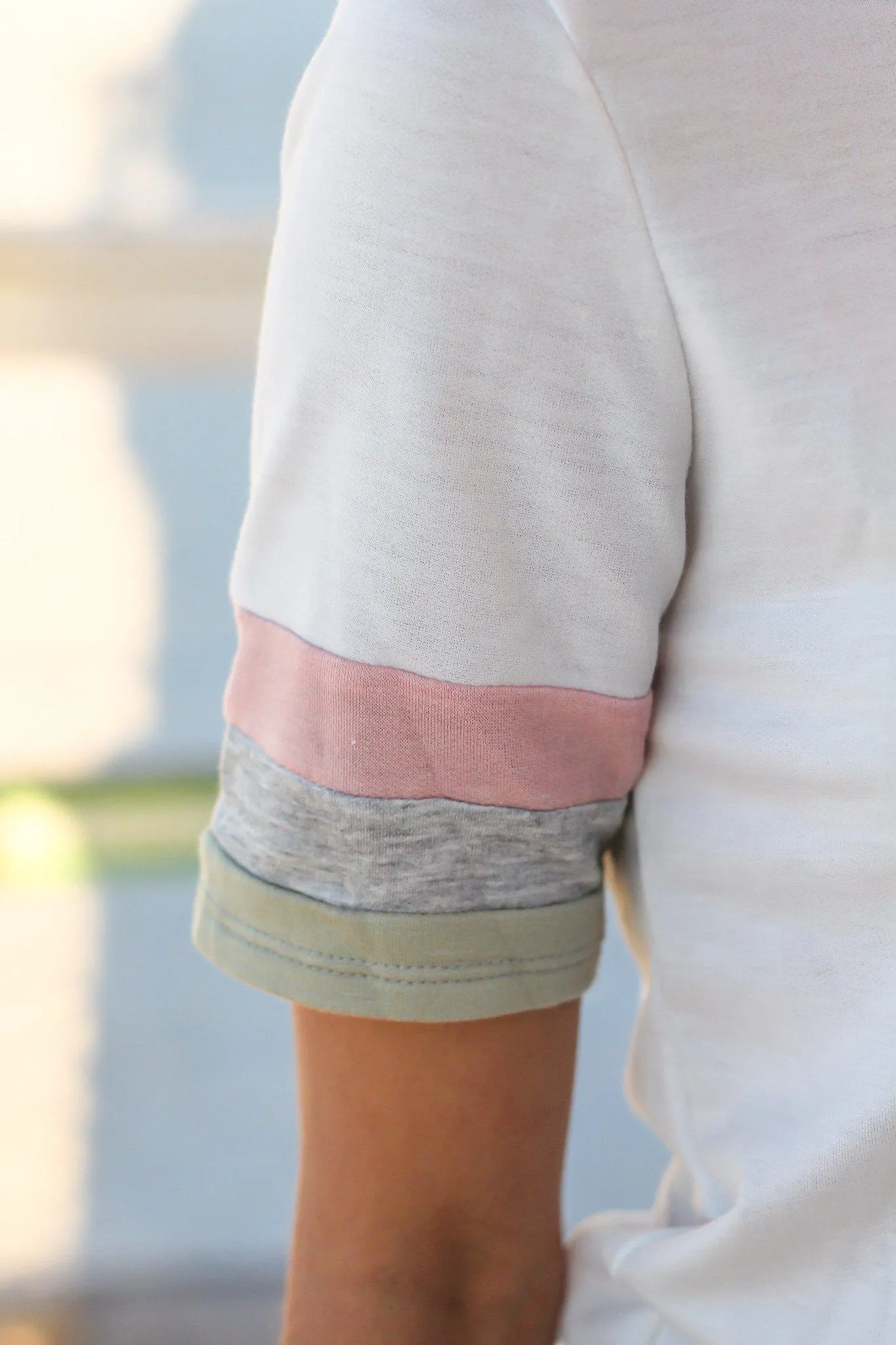 Off White Short Sleeve Hoodie