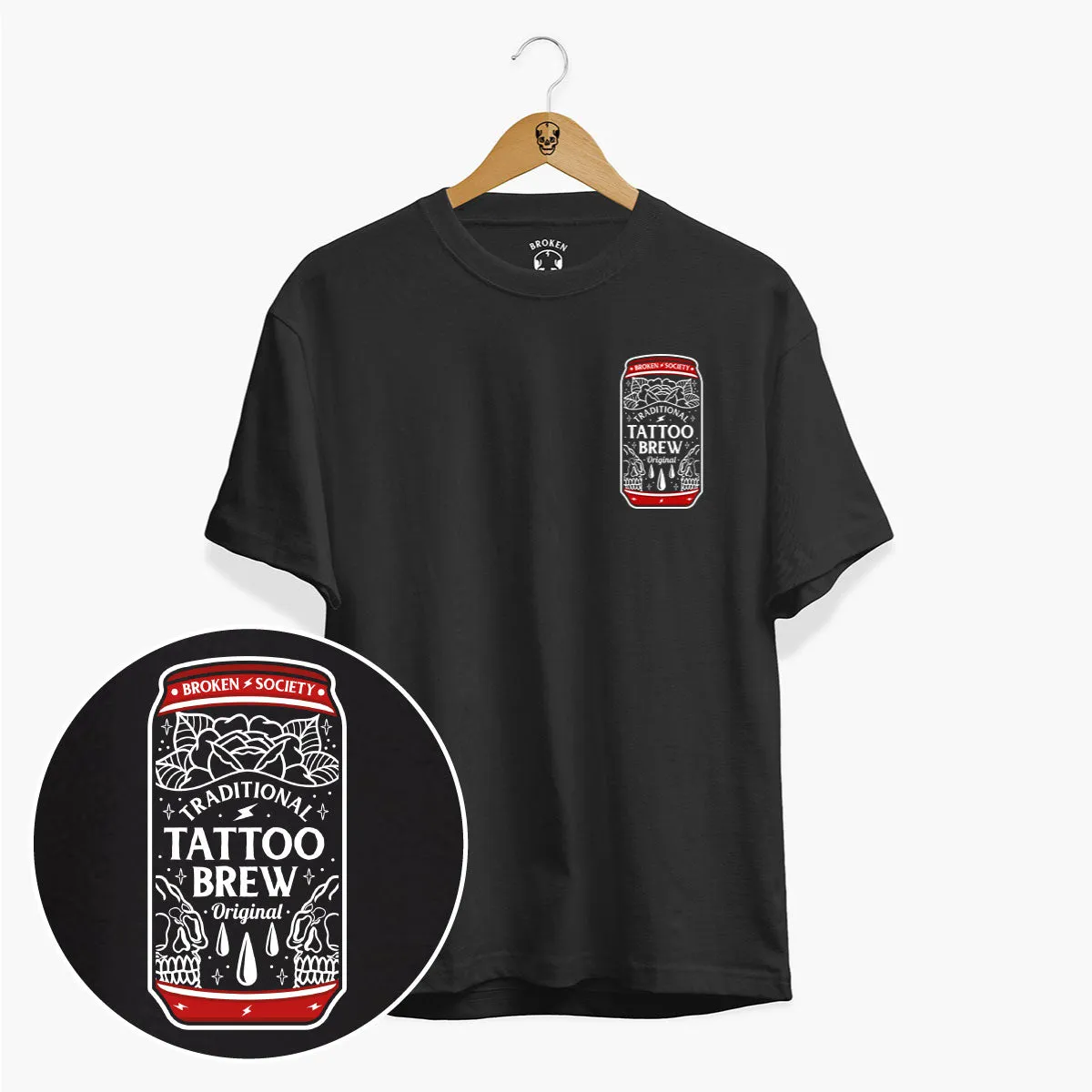 Tattoo Brew Front Print T-Shirt (Unisex)