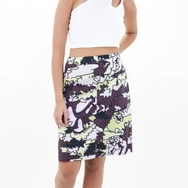 Women's Printed A-Line Skirt,Purple